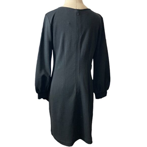 ANN TAYLOR Classic Black Long-sleeve Dress / SZ: 4 / NWT - Picture 4 of 7